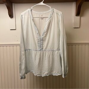 LOFT | The softened shirt | Size L | Minimalist Lightweight Sheer Top